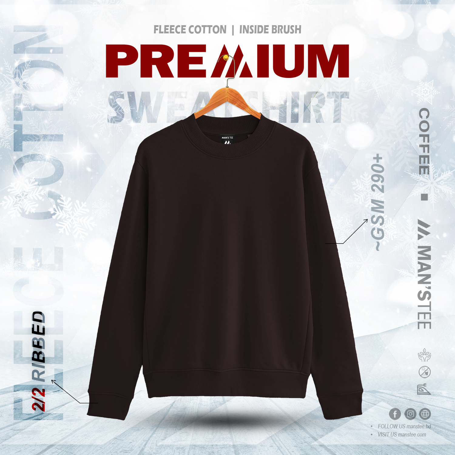 Coffee-1.png PREMIUM SWEATSHIRT - COFFEE - Image 1