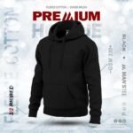 PREMIUM SOLID HOODIE - BLACK