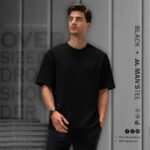 DROP SHOULDER TEE'S - BLACK