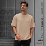 DROP SHOULDER TEE'S - BROWN