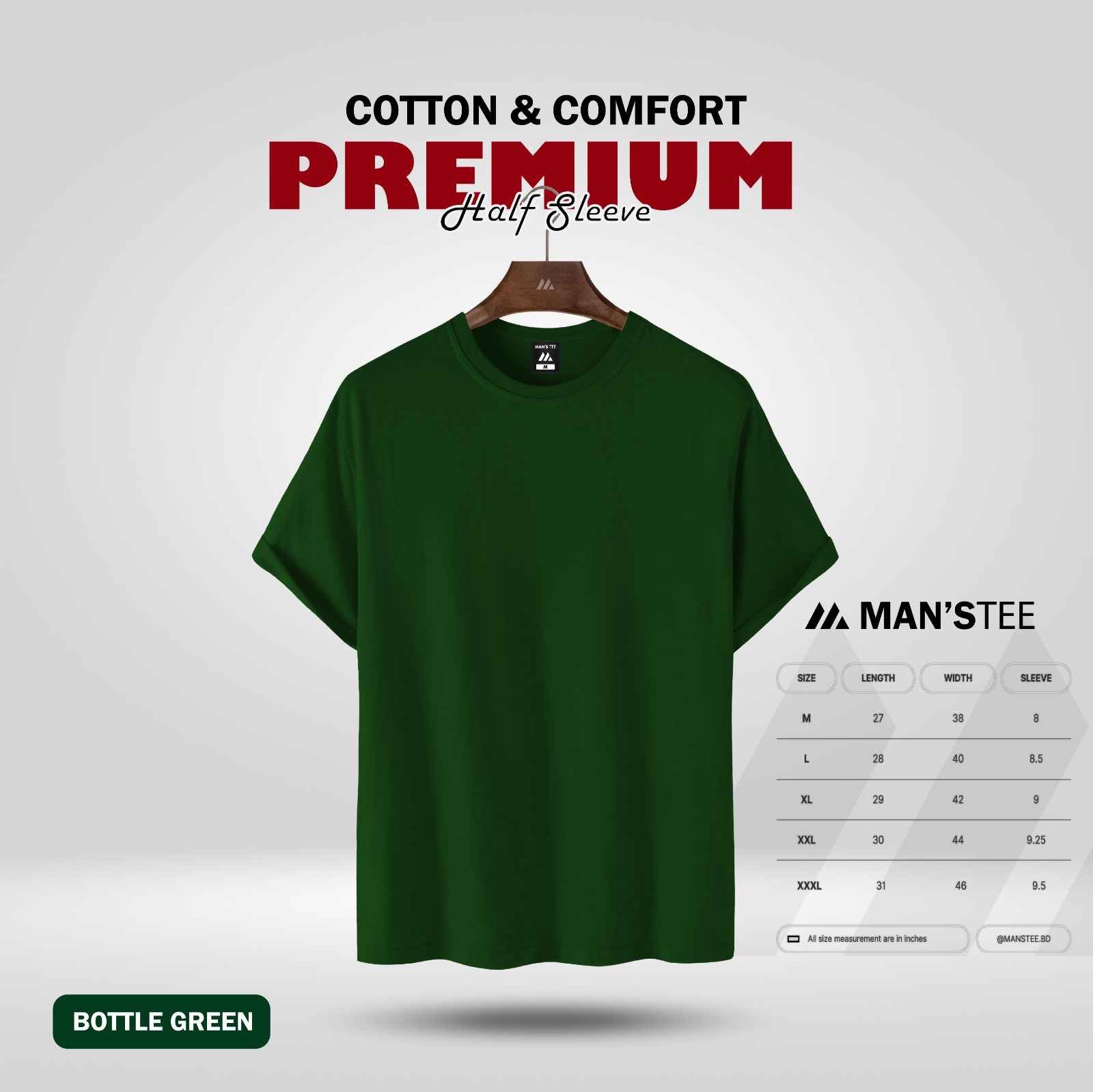 WhatsApp-Image-2025-12-12-at-10.24.20-PM-3_3_11zon.jpeg HALF SLEEVE TEE'S - BOTTLE GREEN - Image 1