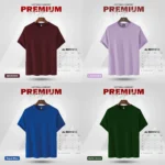 HALF SLEEVE COMBO - (MAROON, LAVENDER, ROYAL BLUE, BOTTLE GREEN)