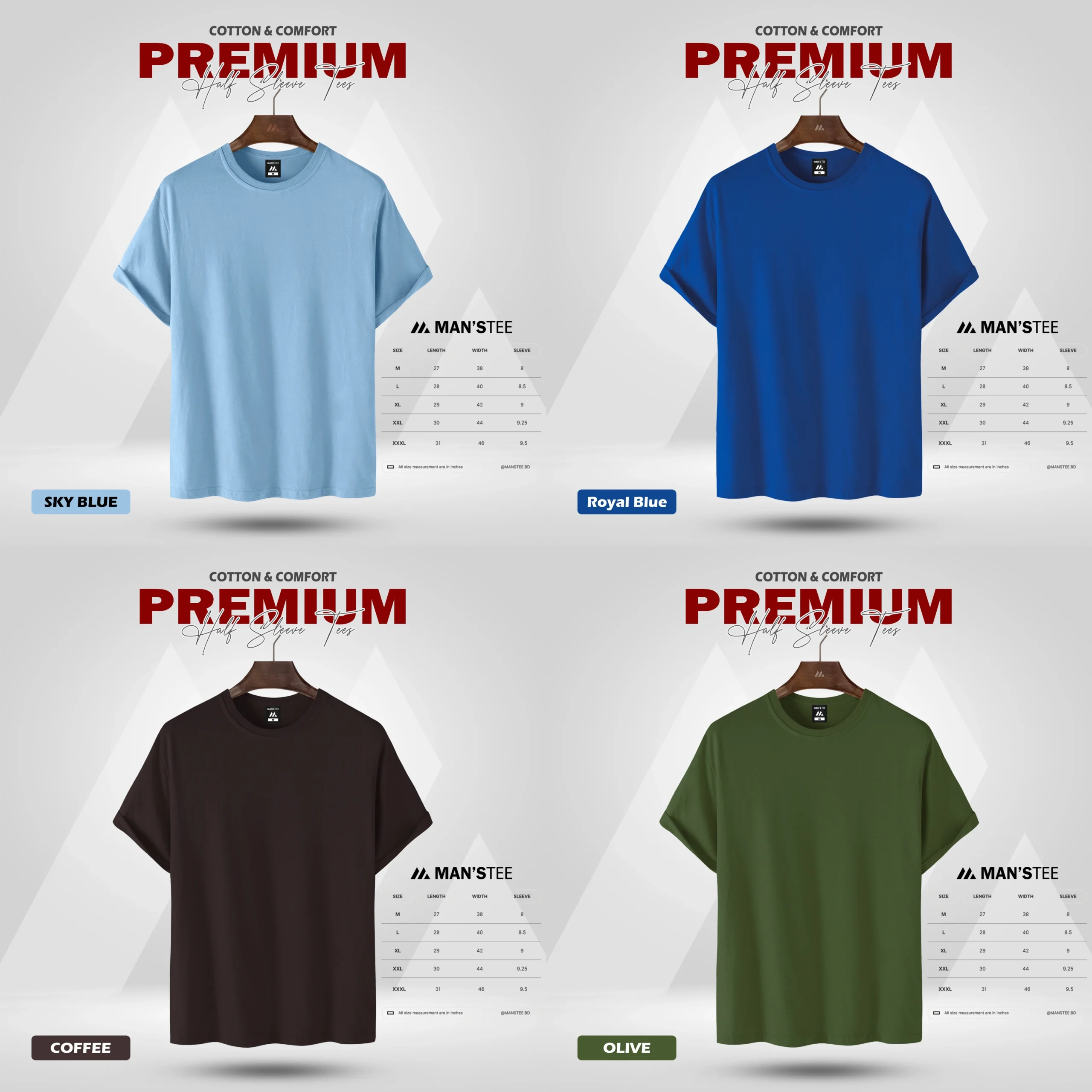 retouch_2026022501102376-scaled-1.webp HALF SLEEVE COMBO - (SKY BLUE, ROYAL BLUE, COFFEE, OLIVE) - Image 1