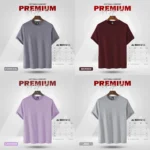HALF SLEEVE COMBO - (CHARCOAL, MAROON, LAVENDER, ASH)